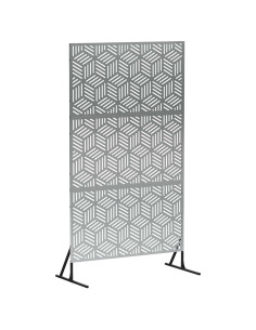 Schermo per Privacy 100 x 50 x 180 cm Acciaio zincato Argento 2
