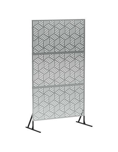 Schermo per Privacy 100 x 50 x 180 cm Acciaio zincato Argento