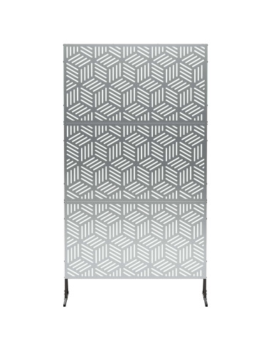 Schermo per Privacy 100 x 50 x 180 cm Acciaio zincato Argento