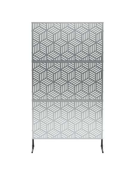Schermo per Privacy 100 x 50 x 180 cm Acciaio zincato Argento