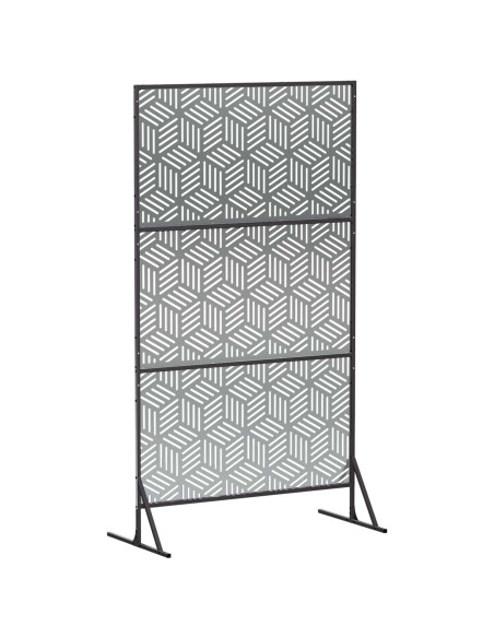 Schermo per Privacy 100 x 50 x 180 cm Acciaio zincato Argento