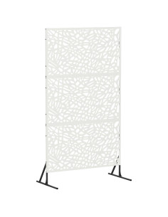 Schermo per Privacy 100 x 50 x 180 cm Acciaio Bianco 2