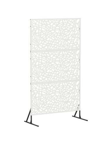 Schermo per Privacy 100 x 50 x 180 cm Acciaio Bianco