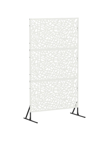 Schermo per Privacy 100 x 50 x 180 cm Acciaio Bianco