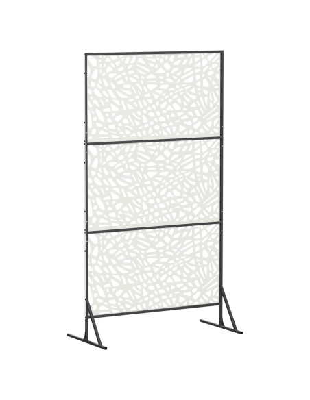 Schermo per Privacy 100 x 50 x 180 cm Acciaio Bianco