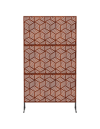 Schermo per Privacy 100 x 50 x 180 cm Acciaio Corten Ruggine