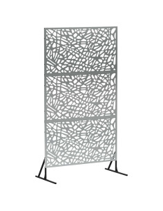 Schermo per Privacy 100 x 50 x 180 cm Acciaio zincato Argento 2