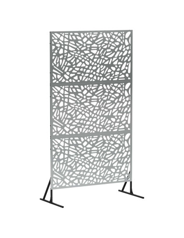Schermo per Privacy 100 x 50 x 180 cm Acciaio zincato Argento