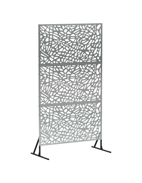 Schermo per Privacy 100 x 50 x 180 cm Acciaio zincato Argento