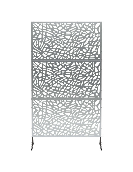 Schermo per Privacy 100 x 50 x 180 cm Acciaio zincato Argento