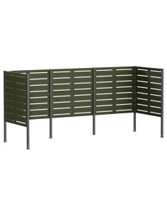 Schermo per bidone della spazzatura 249 x 85 x 113 cm Acciaio 2