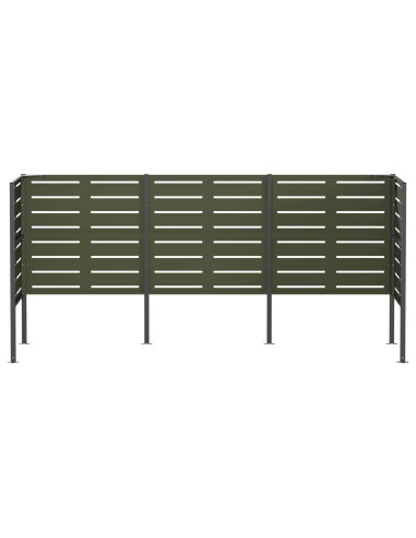 Schermo per bidone della spazzatura 249 x 85 x 113 cm Acciaio