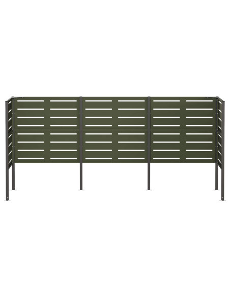 Schermo per bidone della spazzatura 249 x 85 x 113 cm Acciaio