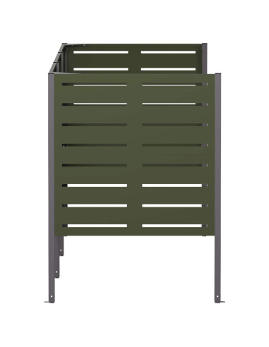 Schermo per bidone della spazzatura 249 x 85 x 113 cm Acciaio
