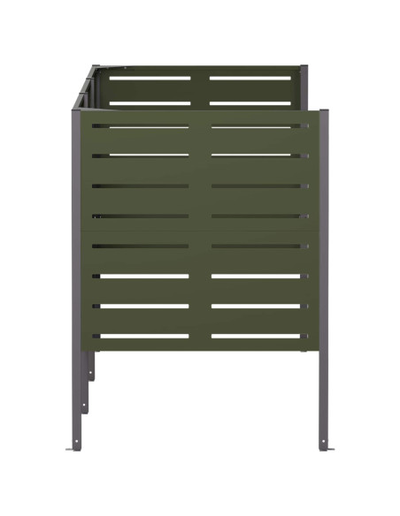 Schermo per bidone della spazzatura 249 x 85 x 113 cm Acciaio