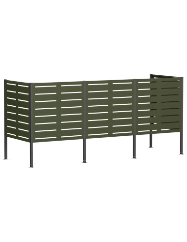 Schermo per bidone della spazzatura 249 x 85 x 113 cm Acciaio