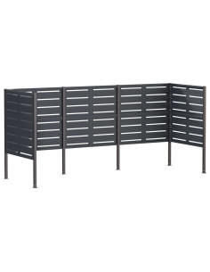 Schermo per bidone della spazzatura 249 x 85 x 113 cm Acciaio 2