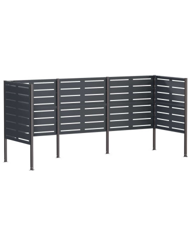 Schermo per bidone della spazzatura 249 x 85 x 113 cm Acciaio