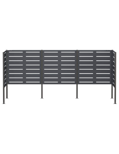 Schermo per bidone della spazzatura 249 x 85 x 113 cm Acciaio
