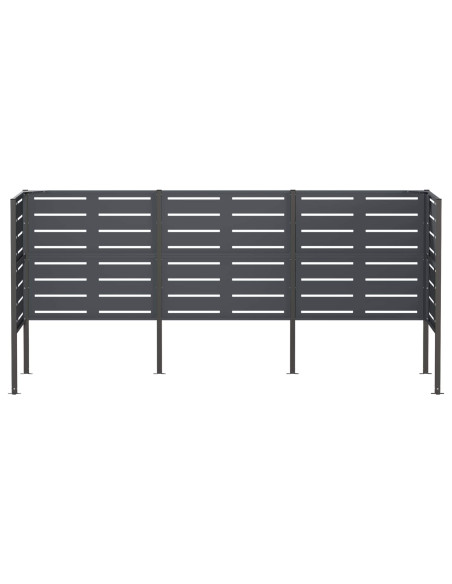 Schermo per bidone della spazzatura 249 x 85 x 113 cm Acciaio