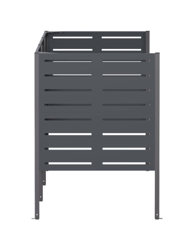 Schermo per bidone della spazzatura 249 x 85 x 113 cm Acciaio