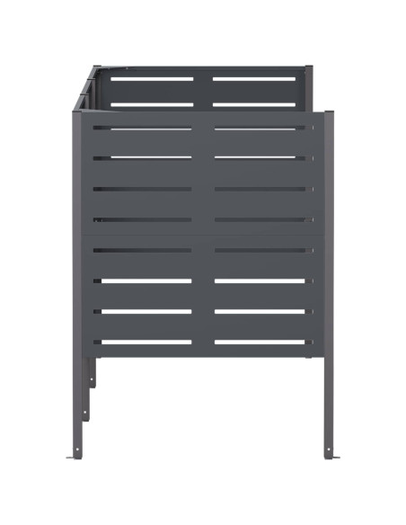 Schermo per bidone della spazzatura 249 x 85 x 113 cm Acciaio