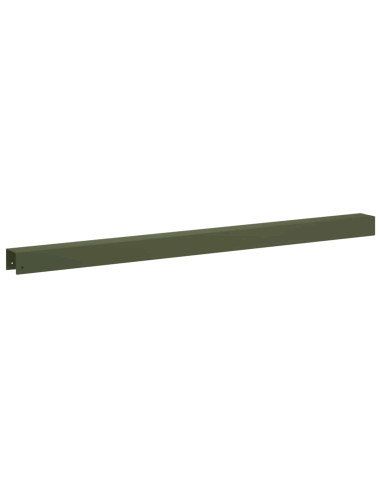 Profilo di copertura per giardino 10 pz 100 x 6 x 5 cm Acciaio