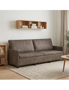 Divano a 3 posti Grigio Scuro 220 x 81 x 82 cm