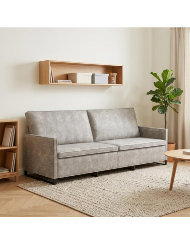 Divano a 3 posti Grigio Chiaro 220 x 81 x 82 cm