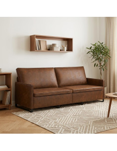 Divano a 3 posti Marrone 220 x 81 x 82 cm
