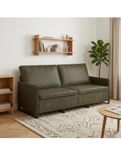 Divano a 3 posti Verde militare 190 x 81 x 82 cm