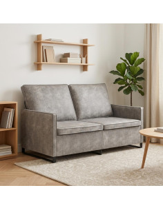 Divano a 2 posti Grigio Chiaro 150 x 81 x 82 cm