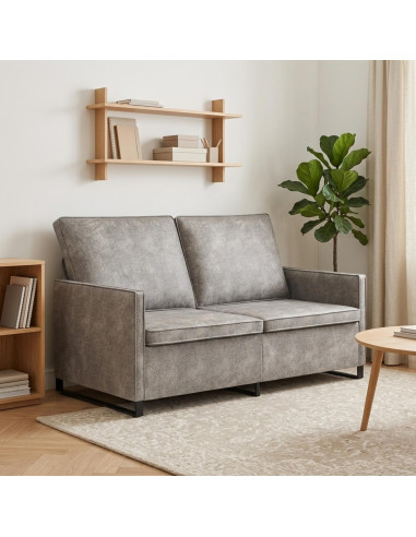 Divano a 2 posti Grigio Chiaro 150 x 81 x 82 cm