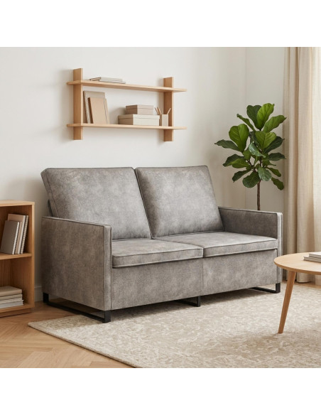 Divano a 2 posti Grigio Chiaro 150 x 81 x 82 cm