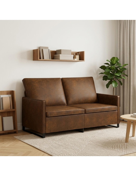 Divano a 2 posti Marrone 150 x 81 x 82 cm