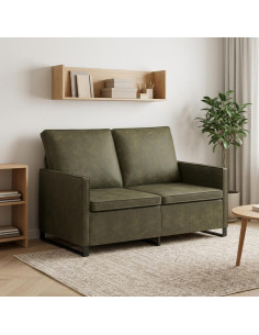 Divano a 2 posti Verde militare 130 x 81 x 82 cm