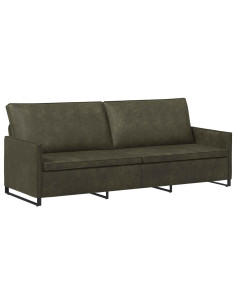Divano a 3 posti Verde militare 220 x 81 x 82 cm 2
