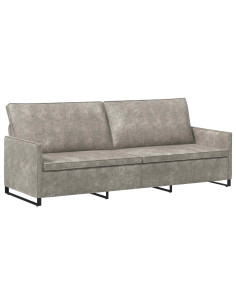 Divano a 3 posti Grigio Chiaro 220 x 81 x 82 cm 2