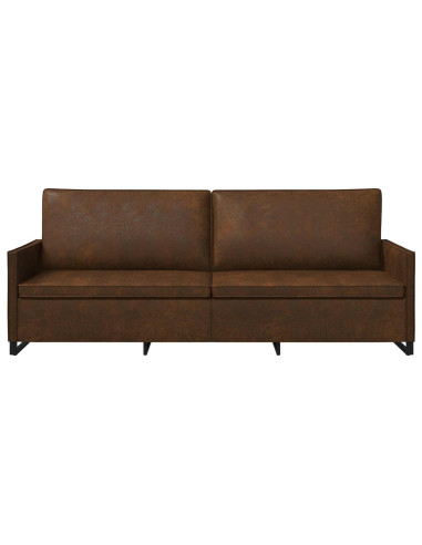 Divano a 3 posti Marrone 220 x 81 x 82 cm