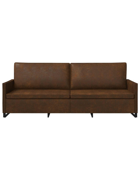 Divano a 3 posti Marrone 220 x 81 x 82 cm
