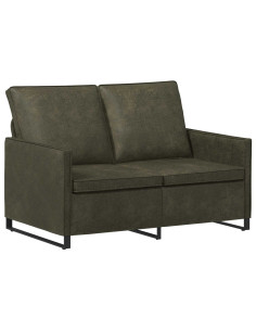 Divano a 2 posti Verde militare 130 x 81 x 82 cm 2