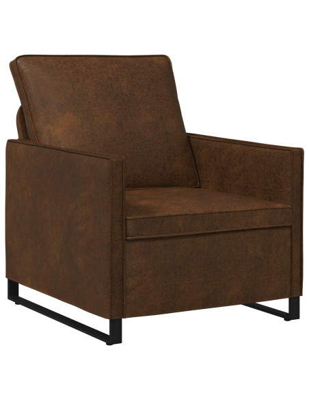 Poltrona Marrone 70 x 81 x 82 cm Tessuto scamosciato sintetico