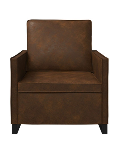 Poltrona Marrone 70 x 81 x 82 cm Tessuto scamosciato sintetico