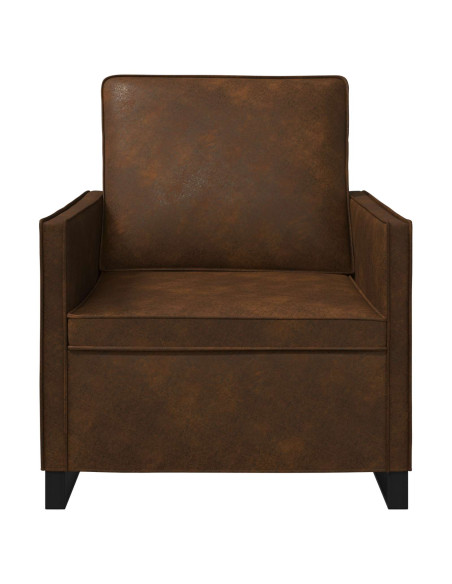 Poltrona Marrone 70 x 81 x 82 cm Tessuto scamosciato sintetico