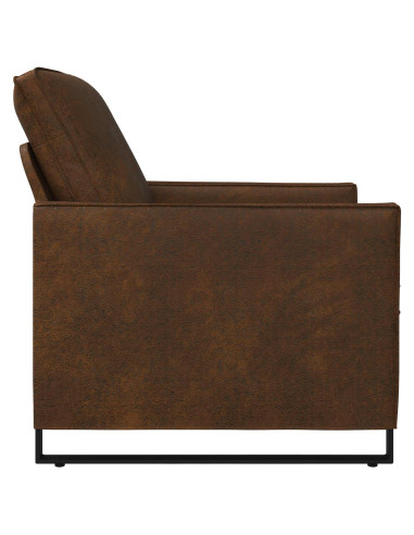 Poltrona Marrone 70 x 81 x 82 cm Tessuto scamosciato sintetico