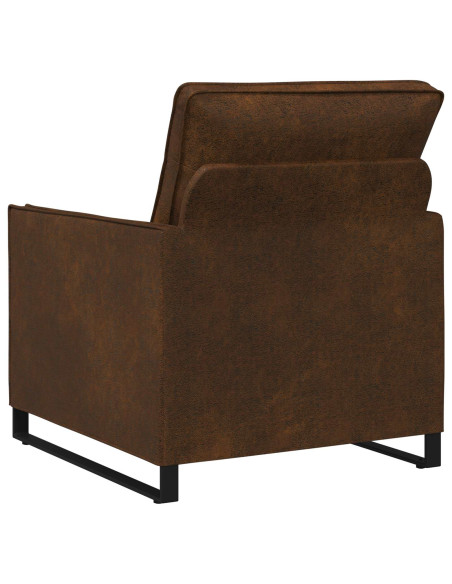 Poltrona Marrone 70 x 81 x 82 cm Tessuto scamosciato sintetico
