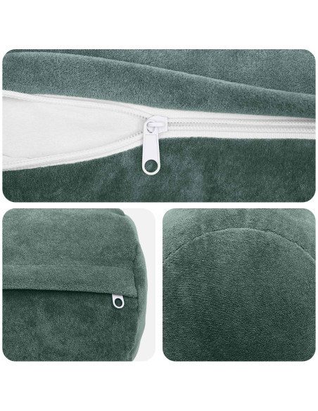 Cuscino con cuscino HEERLEN 2 pz Blu mare Fleece in microfibra