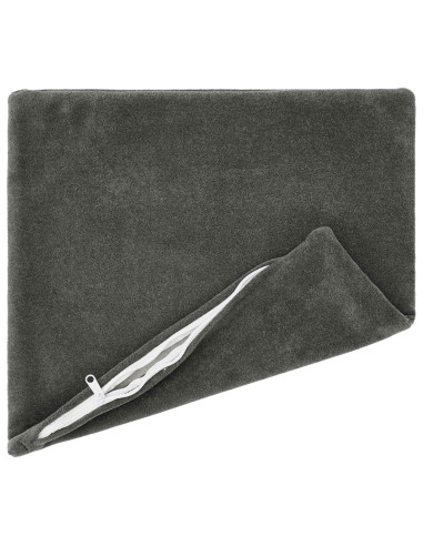 Cuscino con cuscino HEERLEN 2 pz Antracite Fleece in microfibra