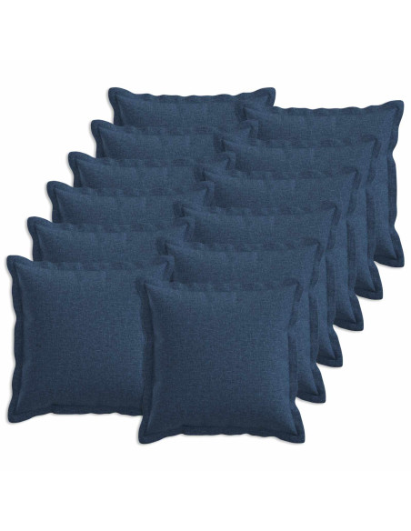 Federa 12 pcs HOUTEN Blu 50 x 50 cm Lino