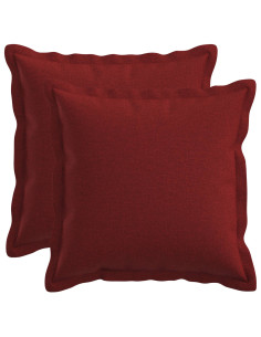 Federa 2 pcs HOUTEN Rosso Vino 50 x 50 cm Lino